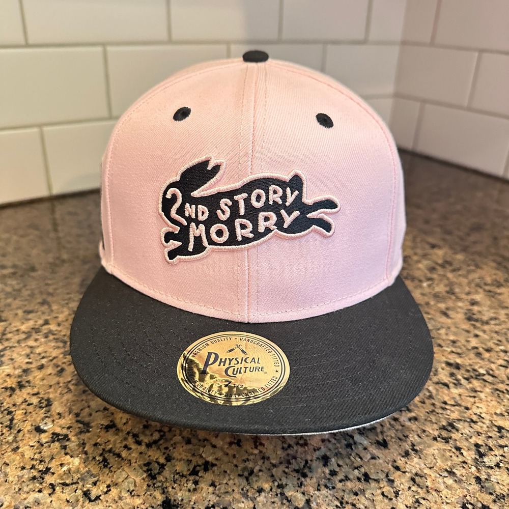 Physical Culture x Second Story Morrys Black Fives Flip Fitted Hat 7 1/2 Pink